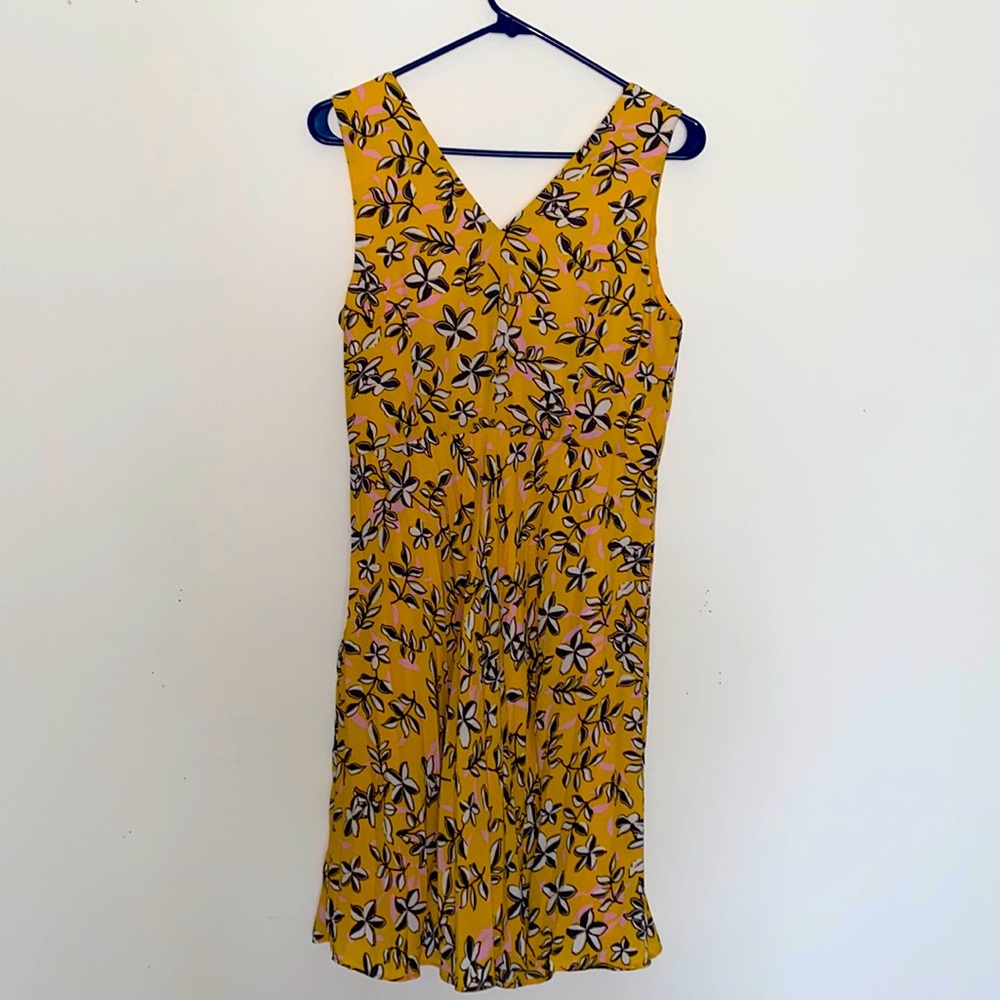 Banana Republic sleeveless Pleated printed dress